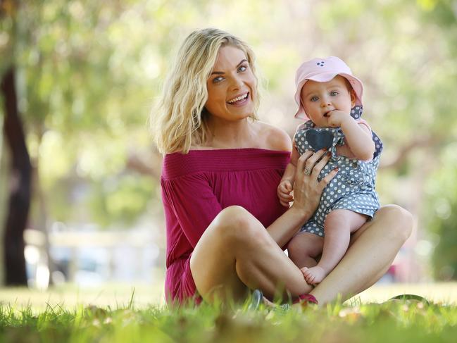 Erin Molan pictured with her daughter Eliza. Picture: Sam Ruttyn