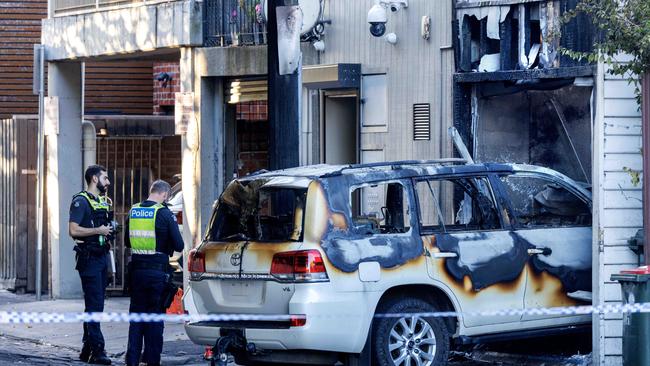 Eleni’s Kitchen and Bar was the victim of what is suspected to be an arson attack just before 4.30am on Monday morning. Picture: NewsWire / David Geraghty