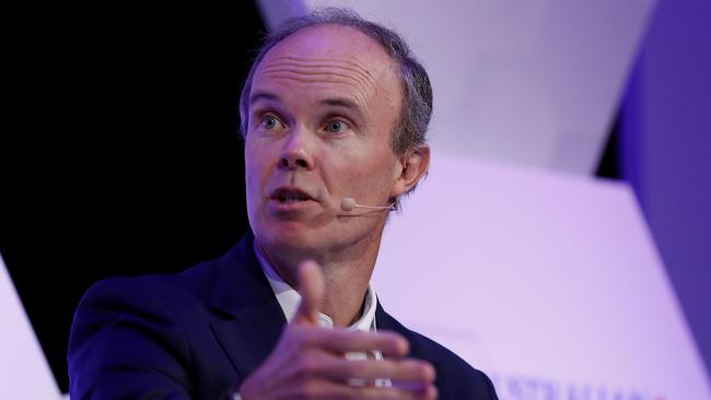 Hamish Douglass speaking at The Australian’s Strategic Forum in Sydney. Picture: Nikki Short