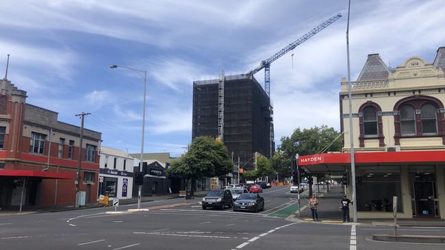 Construction work continues at Quest Central Geelong, a Pellicano project to deliver 87 serviced hotel rooms plus 63 residential apartment above.