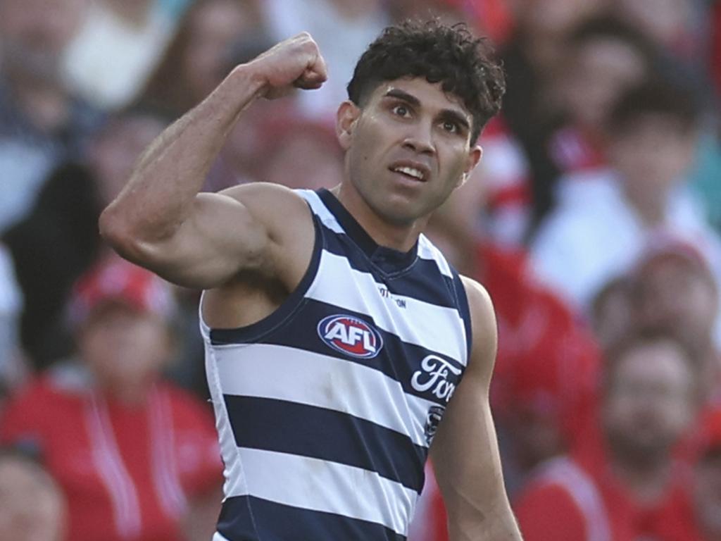 Geelong had a 29-point lead after the first quarter against Sydney. The Swans would win the next three terms by a combined 59 points. Picture: Cameron Spencer/Getty Images