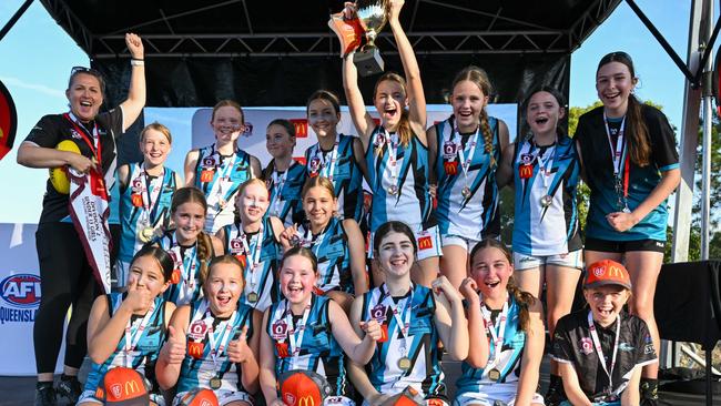 Pacific Pines Power won the Under 13 Girls Div 2 grand final for SEQJ Gold Coast Northern Rivers. Picture: Supplied