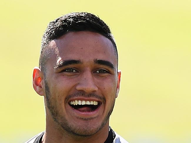 Shark's Valentine Holmes during the Cronulla Sharks training session at Southern Cross Group Stadium, Cronulla ahead of the 2016 NRL Grand Final. Picture: Brett Costello