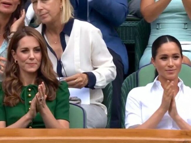 Meghan and Kate sit next to each other at Wimbledon for the women’s final.