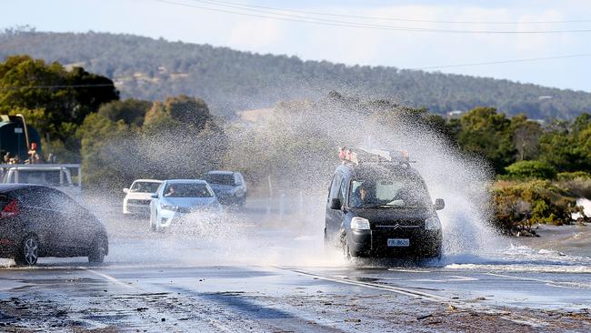 High tide set to hit low-lying coastal communities such as Lauderdale. Picture: SAM ROSEWARNE.
