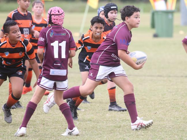 GCDRU juniors round 7. U11's. Coomera vs. Bulls. 1 June 2024 Coomera Picture by Richard Gosling