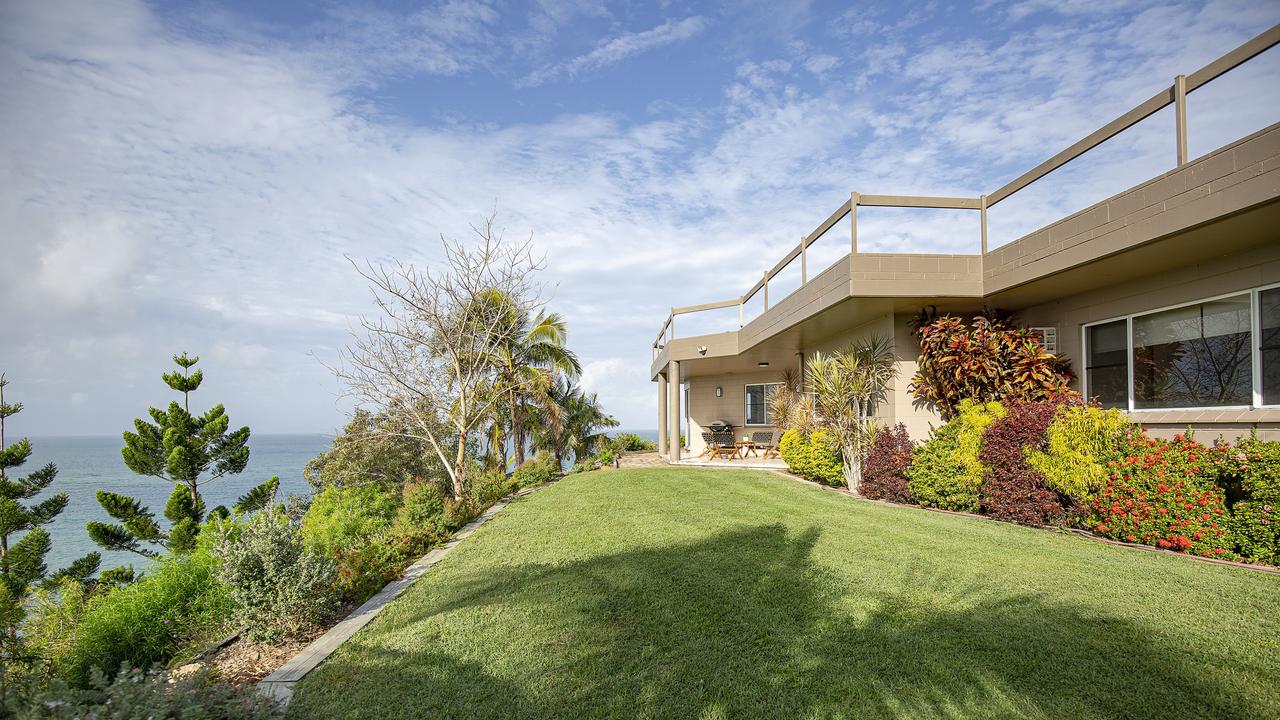 The home has perfectly manicured gardens too.