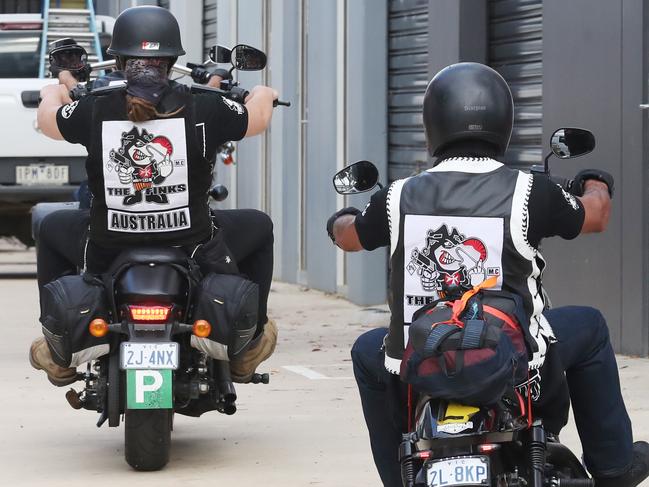 Members of Finks motorcycle club on a run last year. Picture: David Crosling