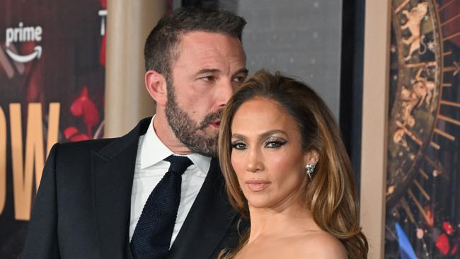 (FILES) US actress Jennifer Lopez (R) and US actor Ben Affleck attend Amazon's "This is Me... Now: A Love Story" premiere at the Dolby theatre in Hollywood, California, February 13, 2024. Jennifer Lopez has filed for divorce from Ben Affleck, US media reported on August 20, two years after the Hollywood power couple officially gave love a second chance by tying the knot. The pair, who were nicknamed "Bennifer" when they first dated in the frenzied tabloid celebrity days of the early 2000s, had rekindled their relationship almost two decades later. But Lopez on August 20 filed divorce papers at a Los Angeles court, Hollywood trade outlet Variety and celebrity gossip website TMZ said. A representative for Lopez declined to comment. Affleck's publicist did not immediately respond to AFP request for comment. (Photo by Robyn BECK / AFP)