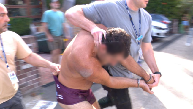 Blurred version of arrest pic