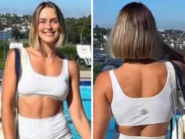 Aussie model flaunts bum in tiny gym shorts. Picture: Supplied