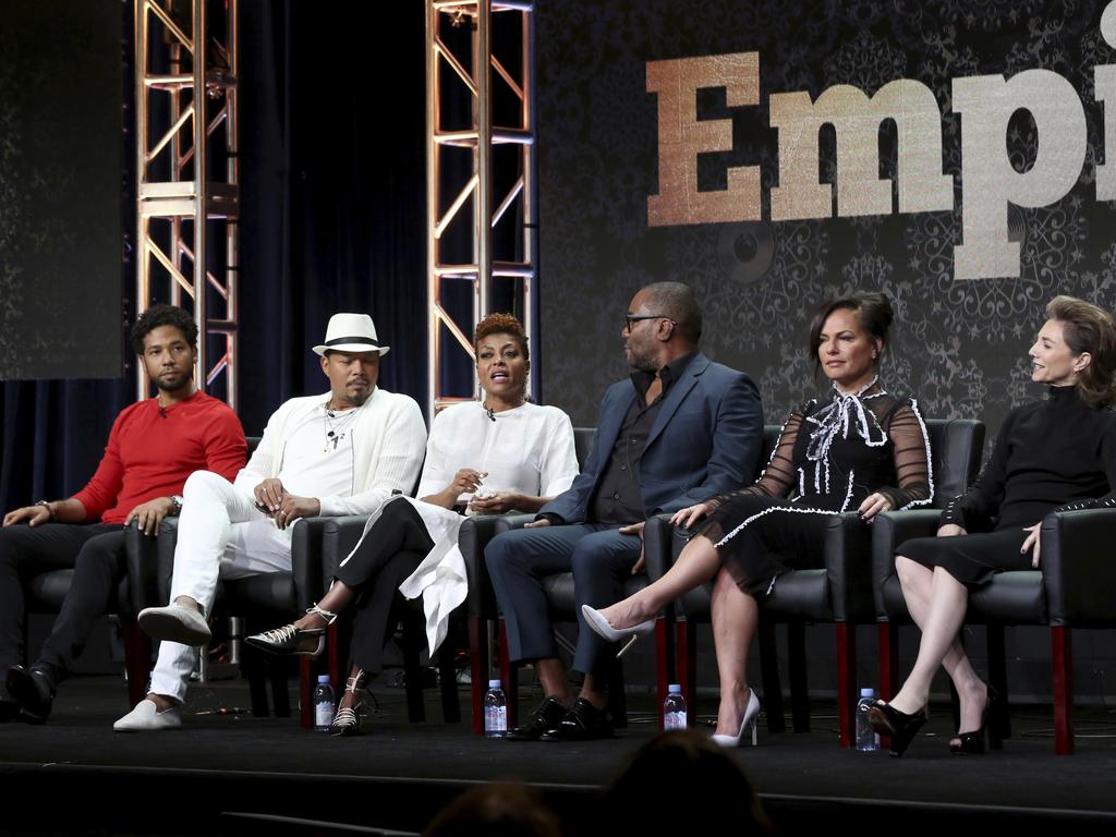 The cast of Empire. Jussie Smollett is at far left. Picture: AP