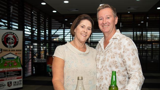 Monique Cleal and Leon Cleal at the 2024 NRL NT Frank Johnson / Gaynor Maggs medal night. Picture: Pema Tamang Pakhrin