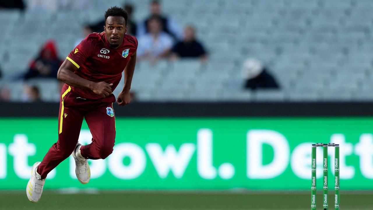 Plenty of seat available behind the bowler. Photo by Martin KEEP / AFP