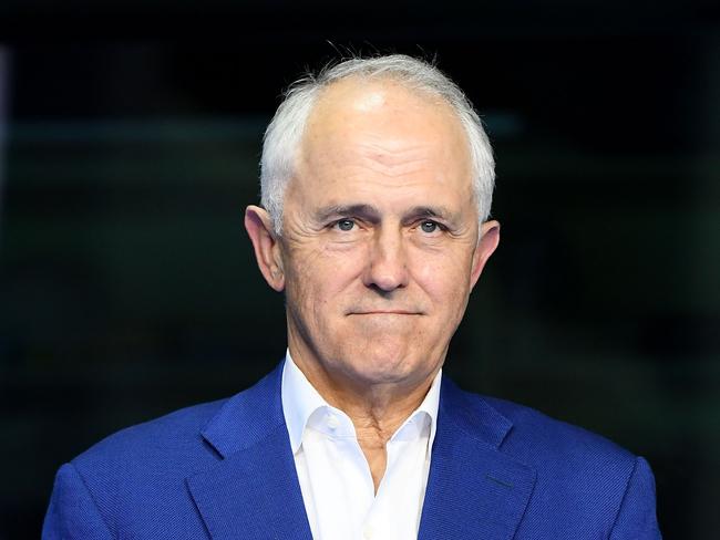 GOLD COAST, AUSTRALIA - APRIL 10:  Prime Minister of Australia Malcolm Turnbull applauds the Australian Men's 4 x 100m Medley Relay Final team winning gold on day six of the Gold Coast 2018 Commonwealth Games at Optus Aquatic Centre on April 10, 2018 on the Gold Coast, Australia.  (Photo by Quinn Rooney/Getty Images)