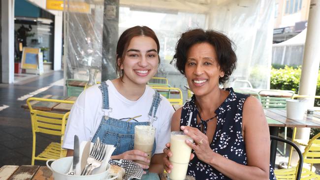 Rowena Milliss and her mum Saba Tedla dine at Coco Cubano in Parramatta before Covid hit the world. Picture: Angelo Velardo