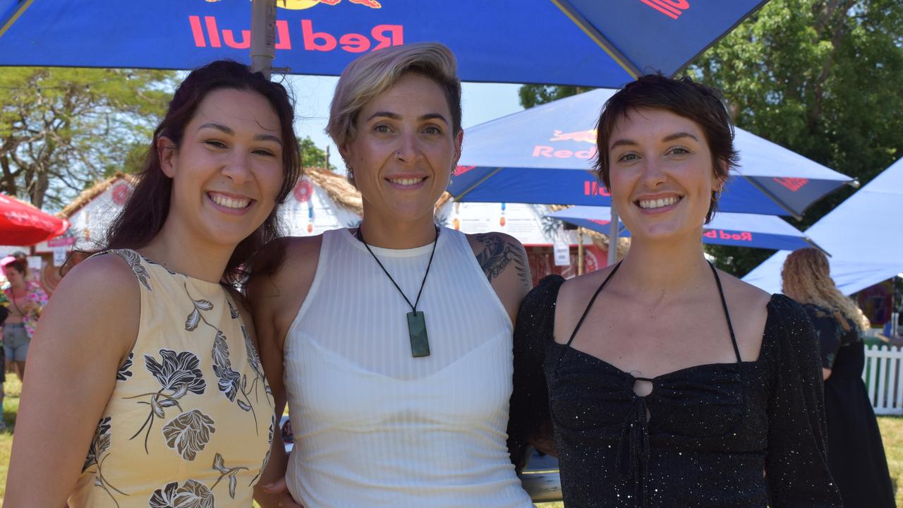 Emma Banning, Zoe Brown and Tiah Maria at the Big Pineapple Music Festival 2024.