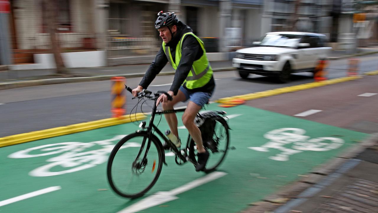 Bike lanes are growing in popularity across Sydney. Picture: Toby Zerna