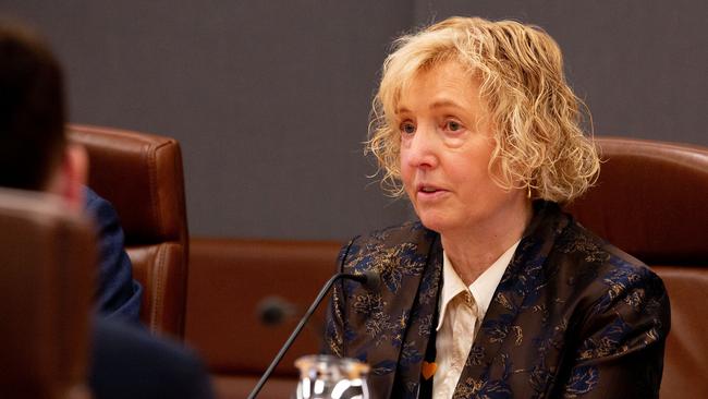 Ruth Forrest MLC during hearings of a parliamentary committee in Hobart on Monday 9th September 2024. Picture: Linda Higginson