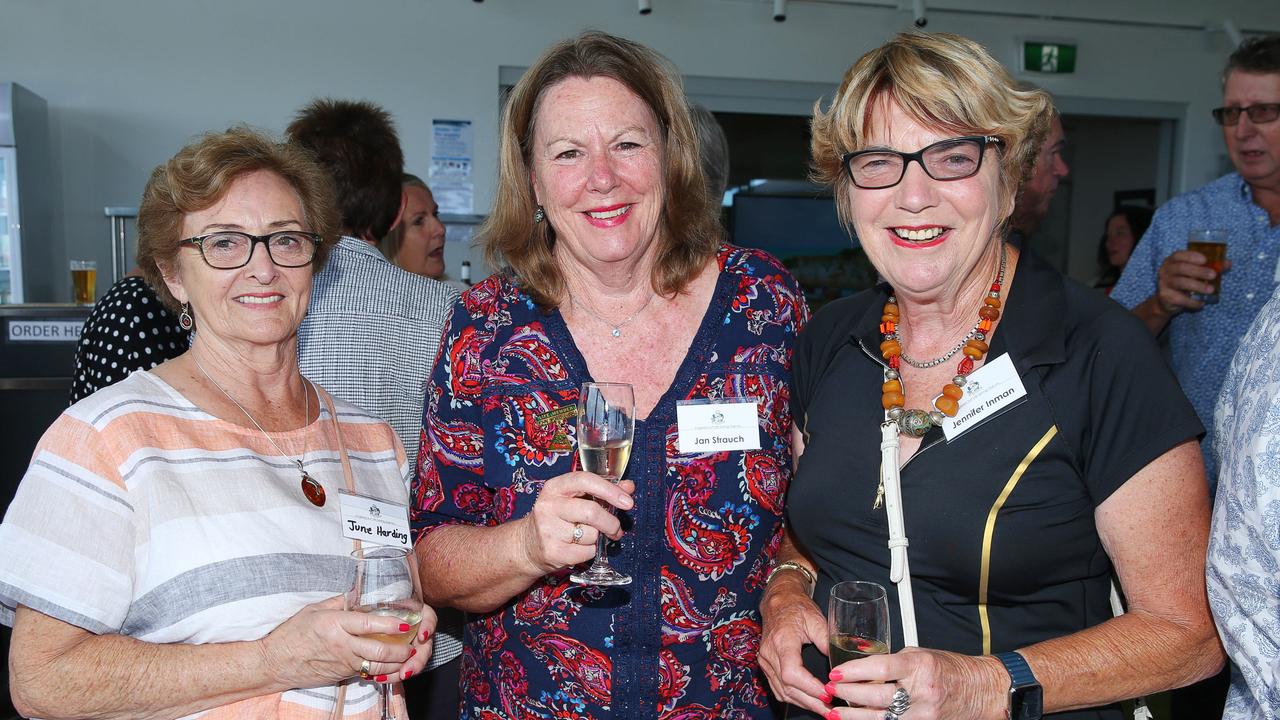 June Harding, Jan Strauch and Jennifer Inman. Opening of the new part of Anglesea Surf Lifesaving Club. Picture: Alan Barber