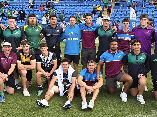 The 2024 Queensland Under 16-16 rugby league representative team, selected after trials on the Gold Coast. Picture: QSSRL