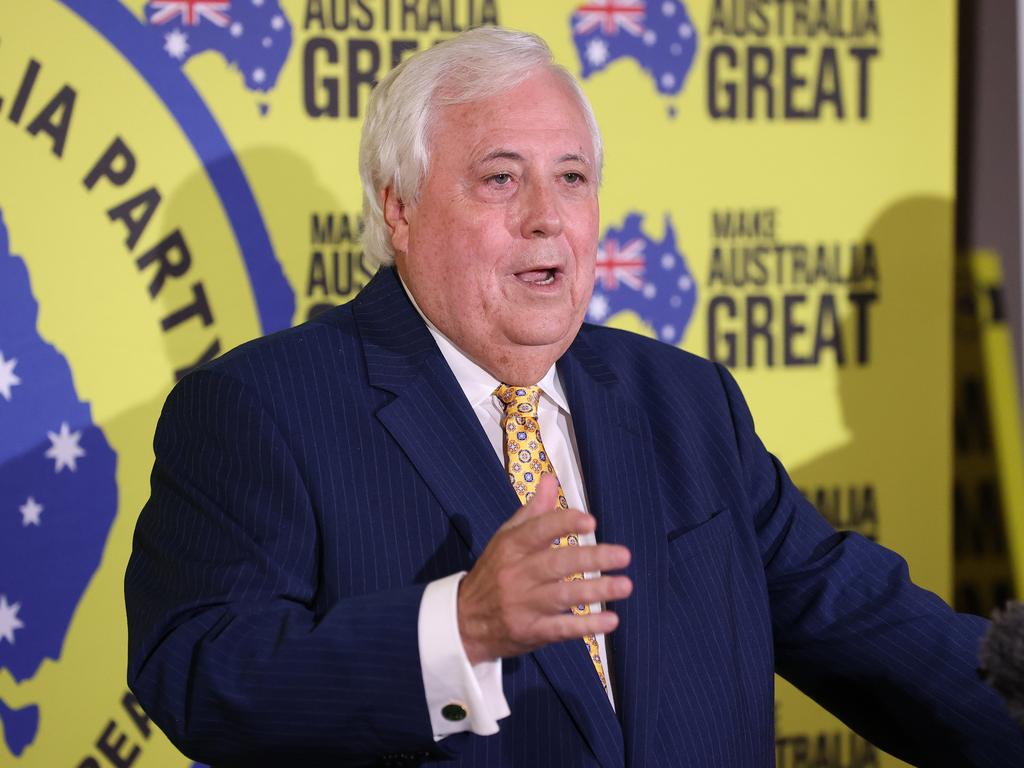 Clive Palmer is seeking ‘personal damages’ amounting to $50m. Picture: Liam Kidston