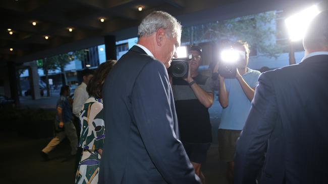 NAB Chairman Ken Henry arriving at ABC in Sydney after resigning in the wake of the banking royal commission. Picture: Britta Campion