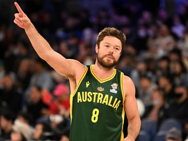 Dellavedova led the Boomers in the recent FIBA World Cup Asian qualifiers in Melbourne. Picture: Getty Images