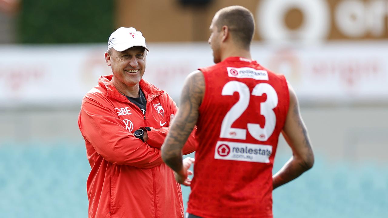 Swans coach John Longmire says Lance Franklin is ready to rebound from his scoreless qualifying final performance. Picture: Phil Hillyard