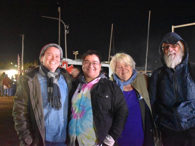 Ruth Chalker, Samara Emett, Morag Wilson, and Dean Chalker at the 2021 Killarney Bonfire Night.