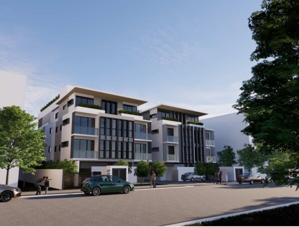 An artist’s impression of what the multi-unit development proposed for Bilinga by RSL Art Union as a prize home.