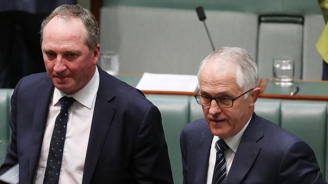 Malcolm Turnbull implemented the “bonk ban” after Mr Joyce’s affair with a staffer was revealed. Picture Kym Smith