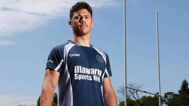 Devante Te Ahuru to make a return to the rugby league field in the Illawarra Sports High quarter-final clash against Endeavour Sports High. Picture: Tim Hunter.