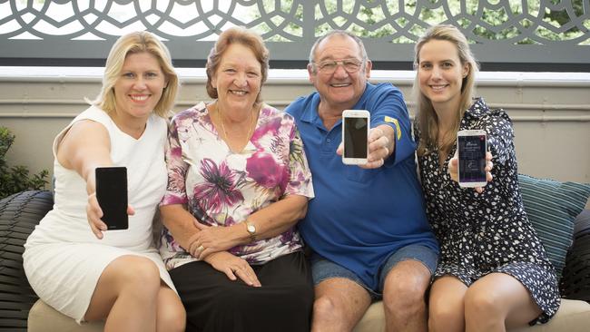 Dr Samantha Oakes, Garvan Institute with Erica and Chas Bourne, and Alyssa Jones Head of Vodafone Foundation