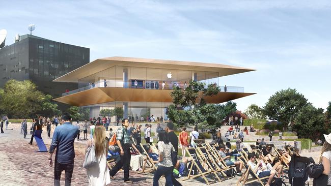 The proposed Apple store at Federation Square.