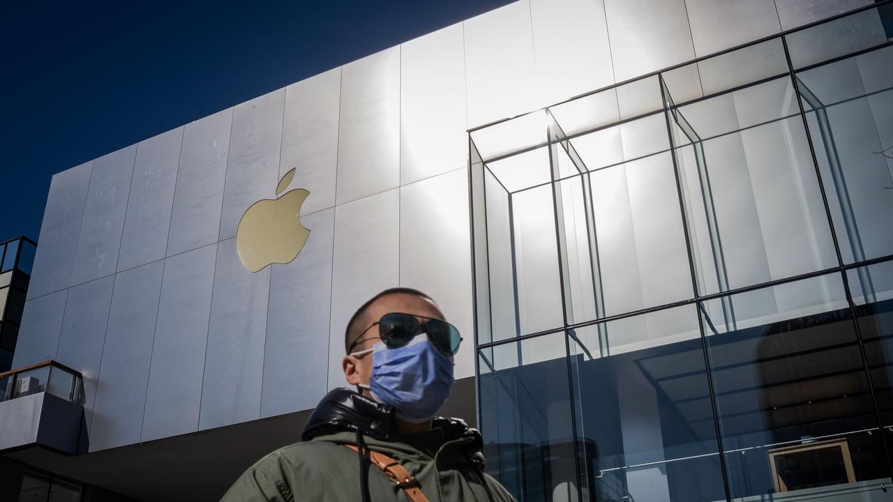 Tech stores across Australia are running low and selling out of iPhone, AirPod and Samsung Galaxy stock. Picture: Nicolas Asfouri