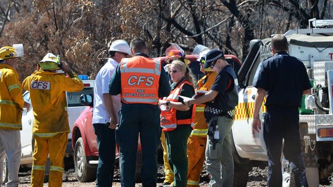 Police, fire experts and CFS officers went to Nigel’s property several times during their investigation into the cause of the Sampson Flat bushfire. Picture: Noelle Bobrige