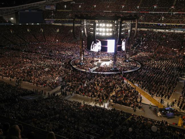 A massive crowd for Adele’s first Sydney show. Picture: Getty