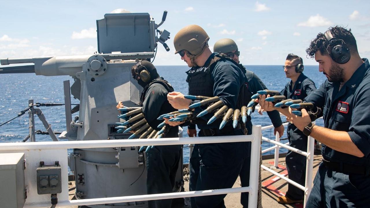 USS Emory S. Land: warship pulls into Darwin, nuclear submarine ...