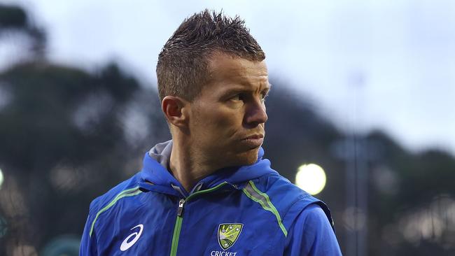 ADELAIDE, AUSTRALIA - NOVEMBER 22: Peter Siddle of Australia looks on during an Australian nets session at Adelaide Oval on November 22, 2016 in Adelaide, Australia. (Photo by Ryan Pierse/Getty Images)