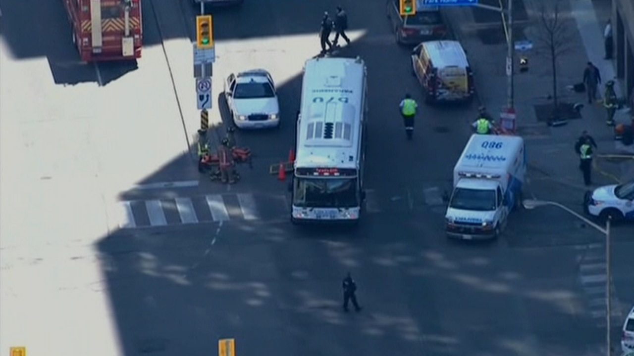 Van strikes pedestrians in Toronto, Canada