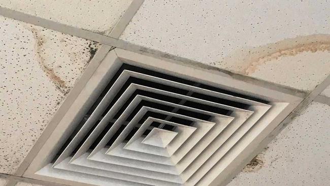 A customer snapped mould growing on the ceiling of Ballina KFC.
