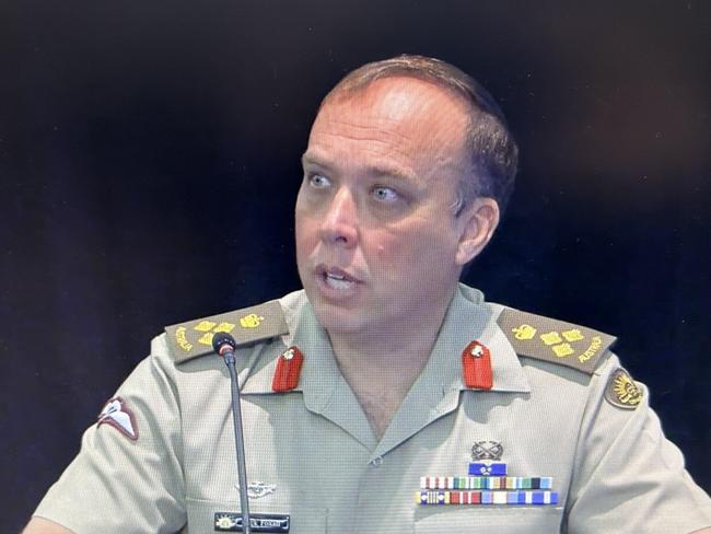 Brigadier Nicholas Foxall, pictured here at the Royal Commission into Defence and Veteran Suicide. Picture: Supplied