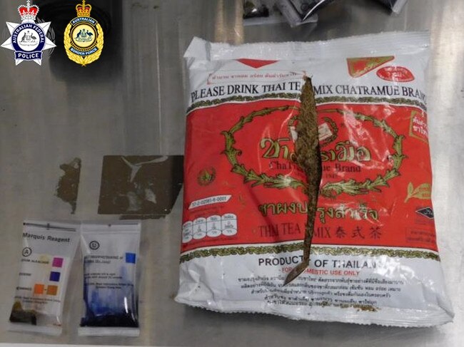 Australian Border Force said syndicates use the cover of food and drink products to smuggle narcotics. Picture: Supplied