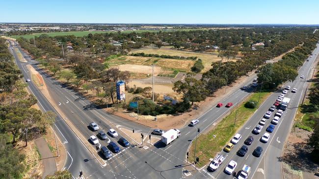 The huge block sits at the corner of Curtis Rd and Main North Rd, Munno Para.