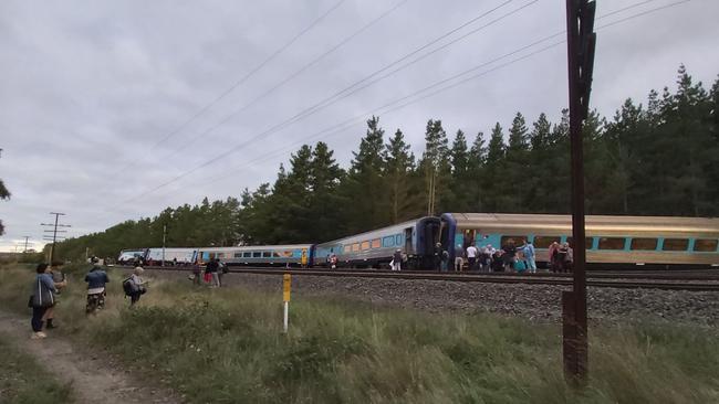 Several carriages were derailed. Picture: Twitter/Rickard_Scott