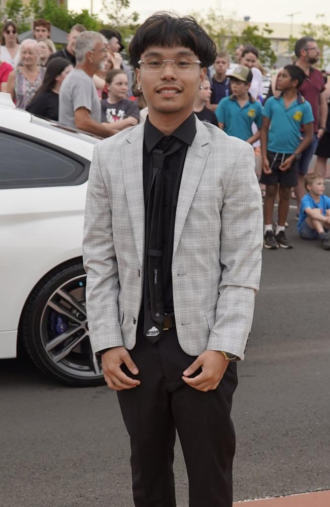 Sam Ladignon arriving at the 2023 Kingaroy State High School formal.