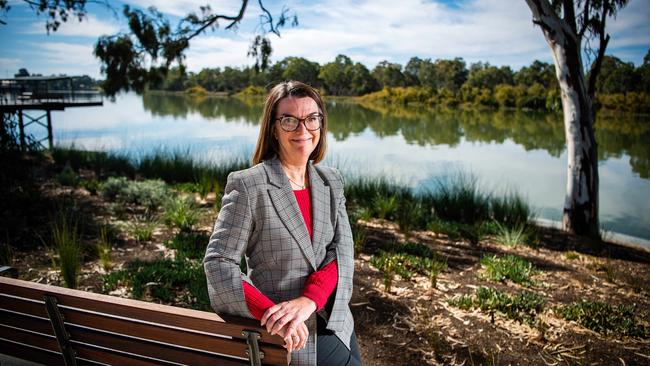 Senator Anne Ruston by the River Murray, near her electorate office in Renmark. Picture: Tom Huntley