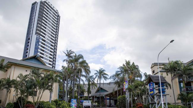 Exterior view of the Ruby Collection tower and Paradise Resort in Surfers Paradise. Picture: Jerad Williams