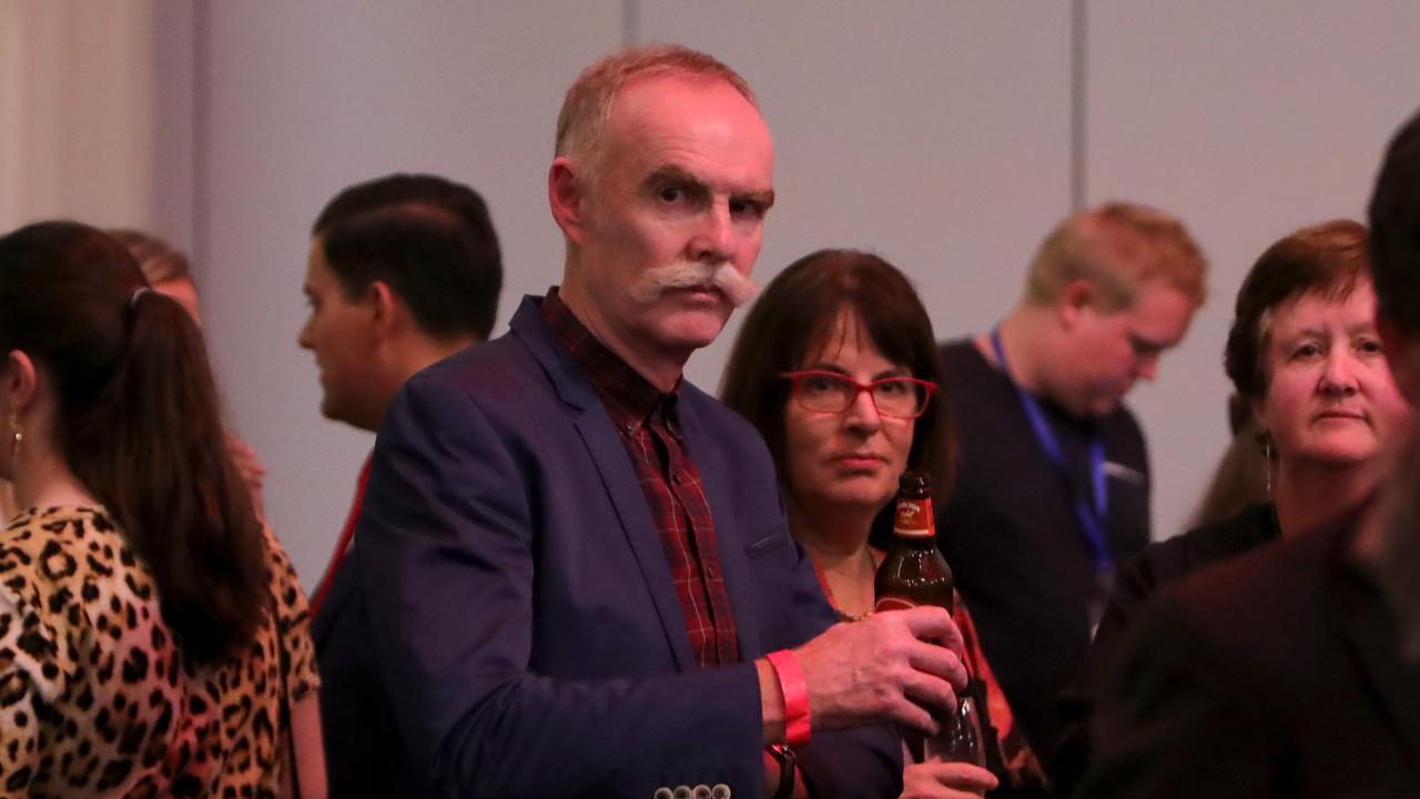 Australian Super chief executive Ian Silk at the ALP election night function last year. Picture: Stuart McEvoy/The Australian